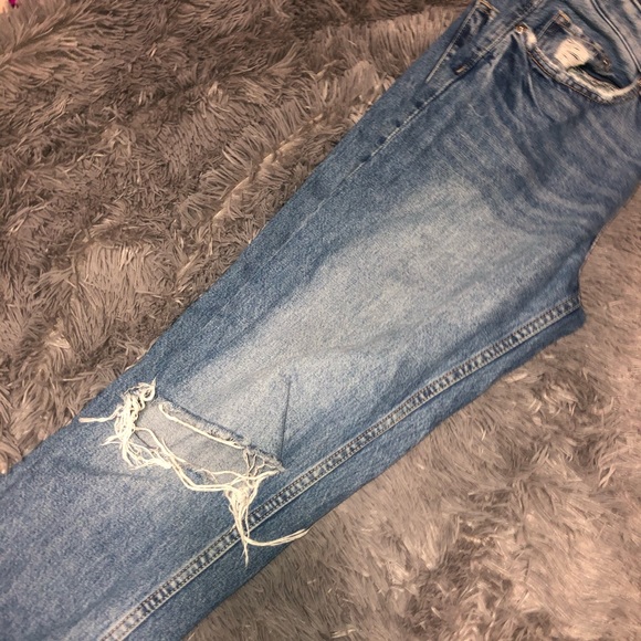 NWOT &Denim Boyfriend Low Rise Jeans - Picture 2 of 5
